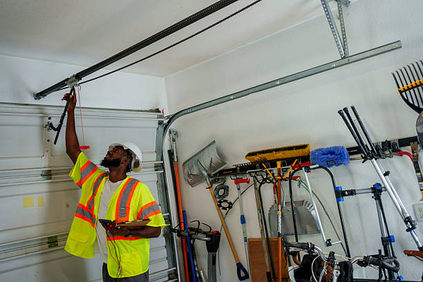 Professional Garage Door Panel Replacement technician working in Renville County County, MN